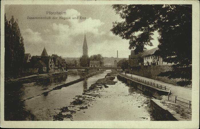 Pforzheim Zusammenfluß Nagold-Enz