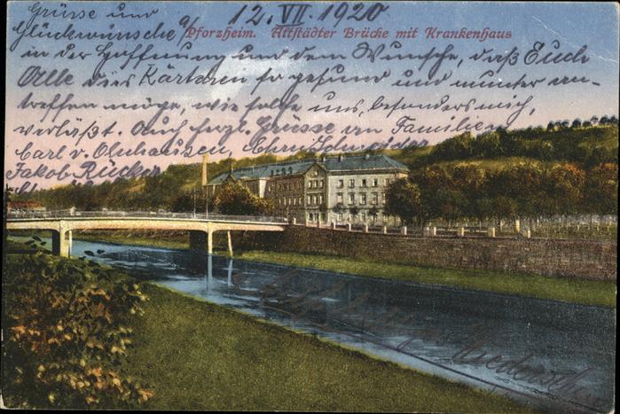 Pforzheim Altstädter Brücke Krankenhaus