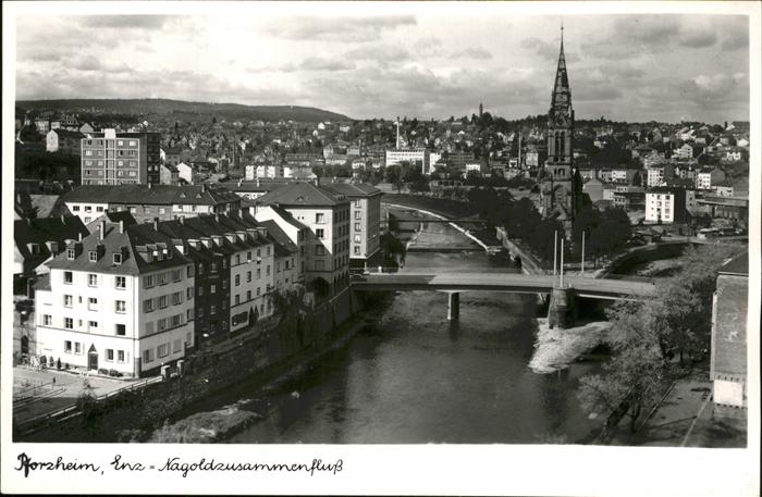 Pforzheim Enz-Nagold-Zusammenfluss