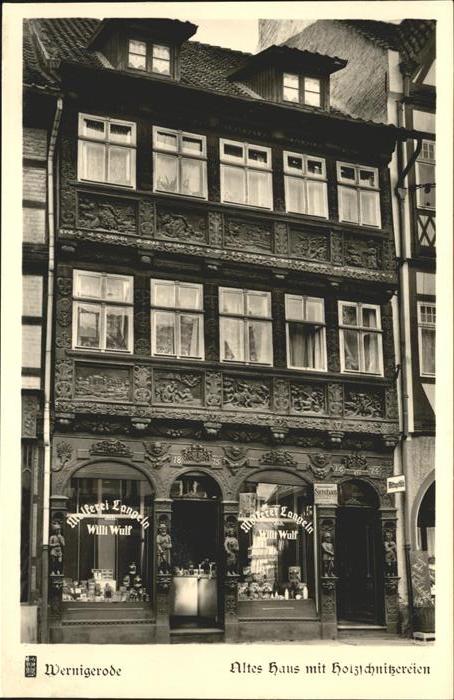 Wernigerode Harz Altes Haus Holzschnitzerei