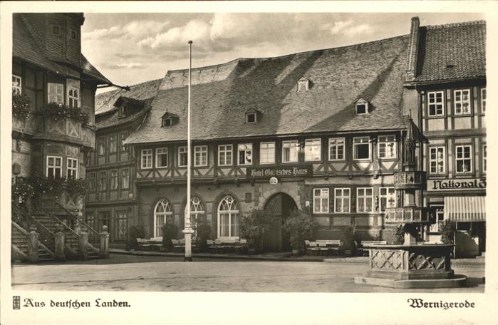 Wernigerode Harz Rathaus Brunnen Hotel Gotisches haus