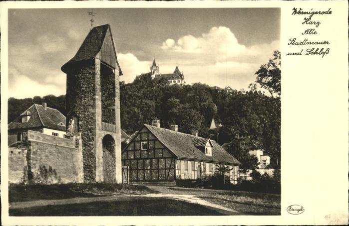 Wernigerode Harz Alte Stadtmauer Schloß