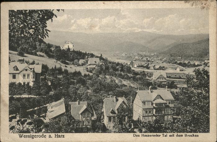 Wernigerode Harz Hasseroder Tal Brocken