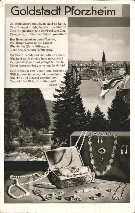 Pforzheim Werbekarte Schmuckhaus Renz