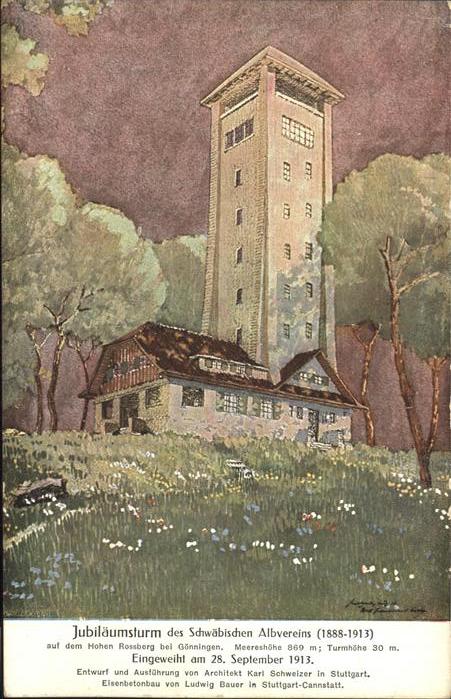 Tuebingen Jubiläumsturm des Schwäb. Albvereins