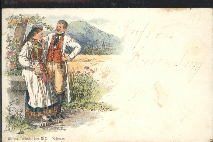 Betzingen Württemberg. Landestrachten