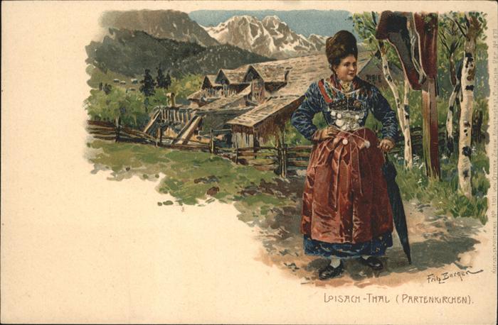 Partenkirchen Trachtenfrau