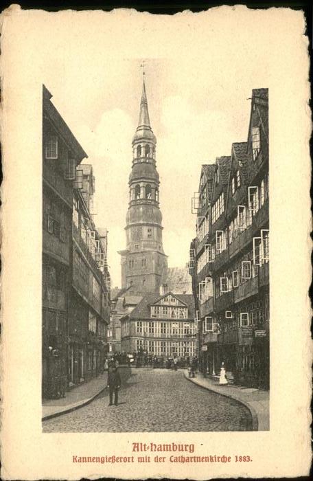 HAMBURG  CITY Alt-Hamburg Cartartnernkirche 1883