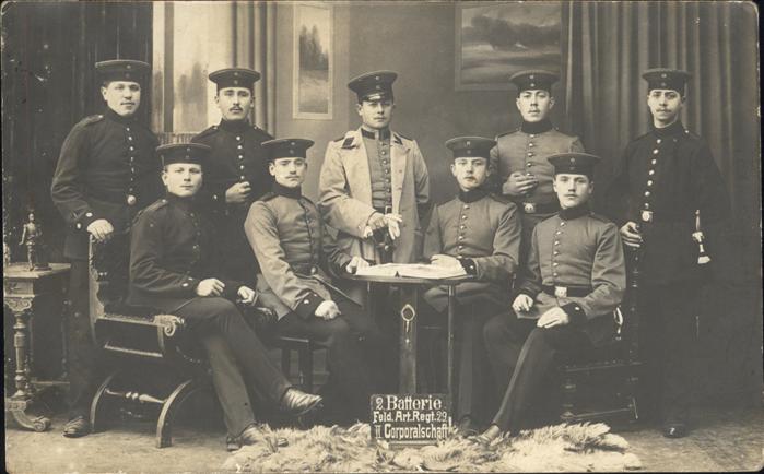 Ludwigsburg Soldaten 2. Batterie Feld.Art.Regt. 29