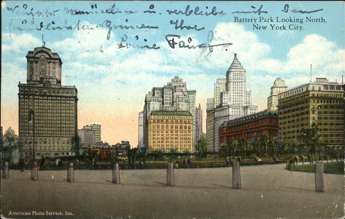New York City Battery Park looking North