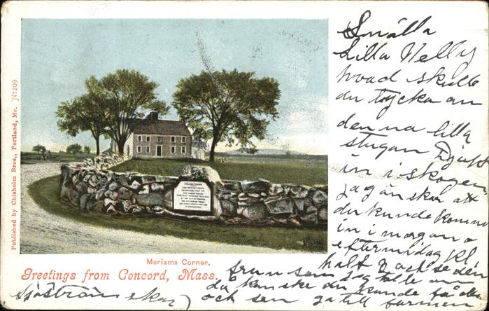 Concord Massachusetts Mariama Corner