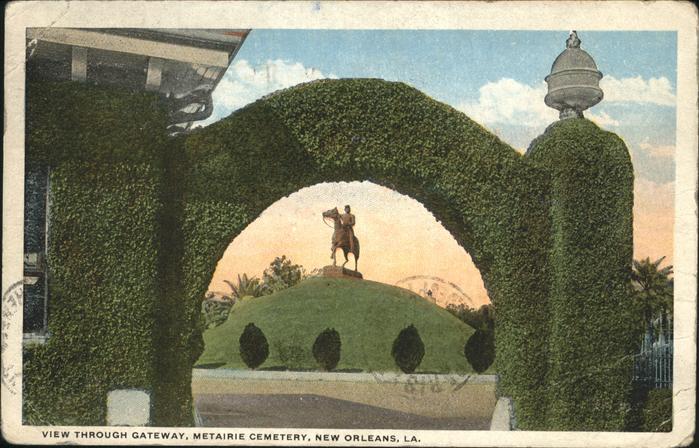 New Orleans Louisiana View through Gateway
Metairie Cemetery