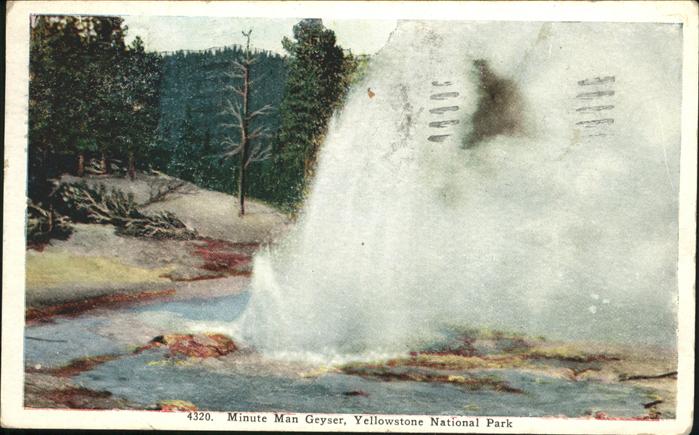 Yellowstone National Park Minute Man Geyser