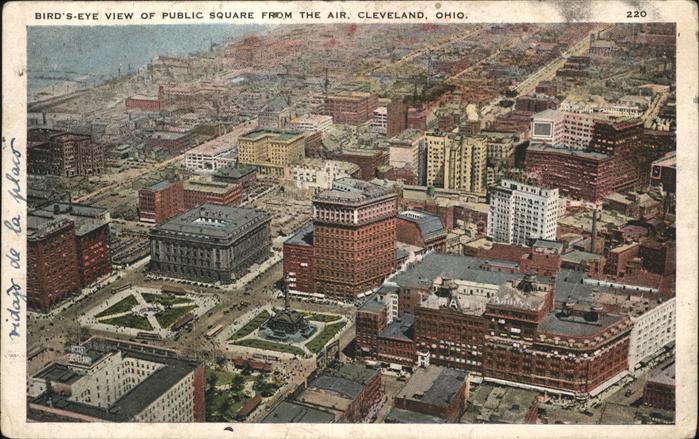 Cleveland Ohio Vogelperspektive auf den Public Square