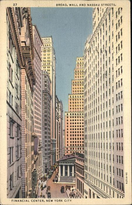 New York City Broad Wall
Nassau Streets
Financial Center