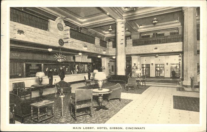 Cincinnati Ohio Main Lobby
Hotel Gibson