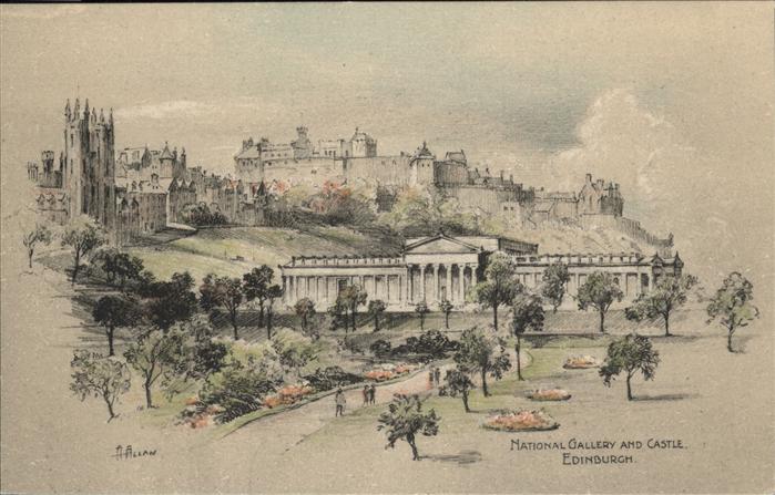 Edinburgh Scotland National Gallery Castle