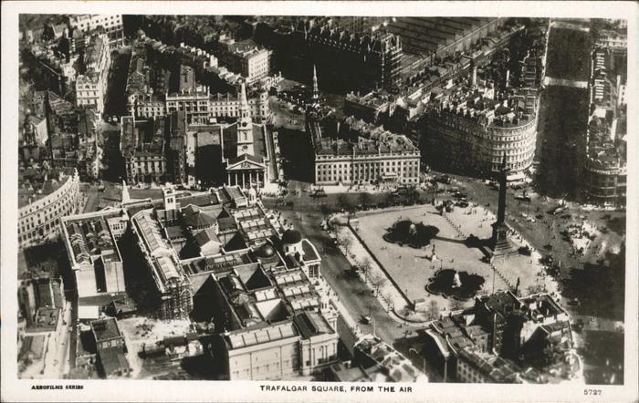 London [?] Trafalgar Square Fliegeraufnahme