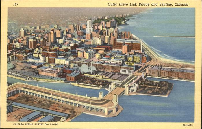 Chicago Heights Outer Drive Link Bridge Fliegeraufnahme