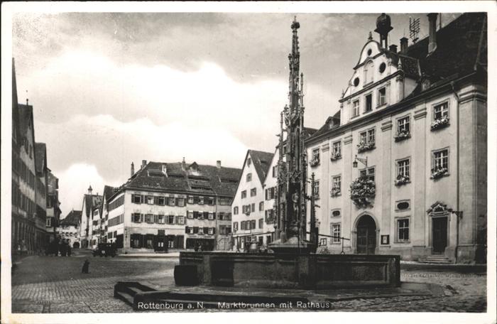 Rottenburg Neckar Marktbrunnen Rathaus