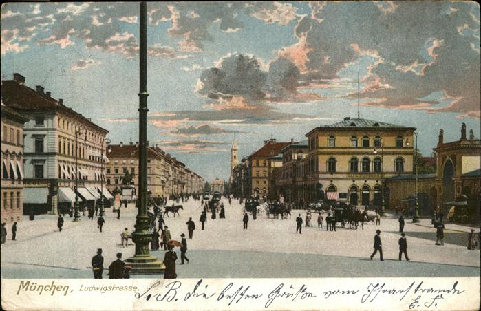 Muenchen Bayern Ludwigstrasse