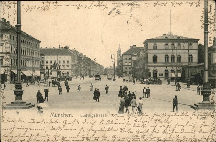 Muenchen Bayern Ludwigstrasse