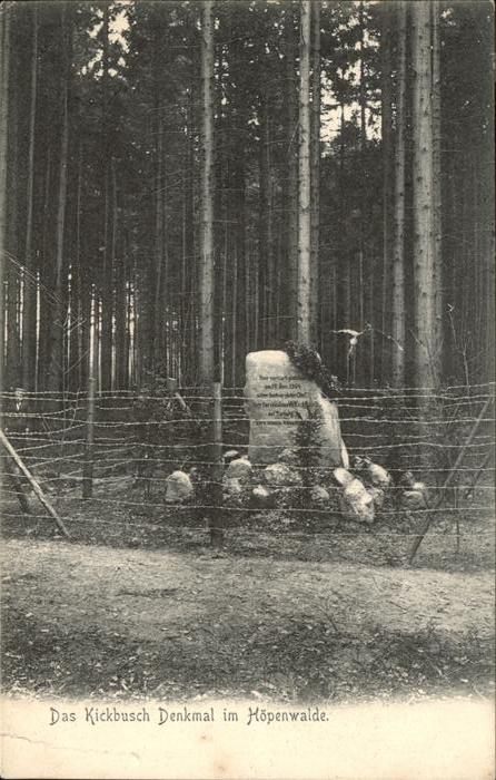 Denkmal Kickbusch Höpenwalde