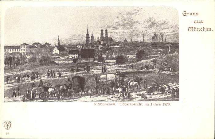 Muenchen Totalansicht 1820