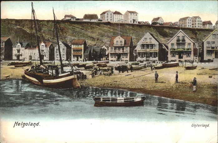 HELGOLAND Insel Schleswig-Holstein Unterland Boot Segel Schiff
