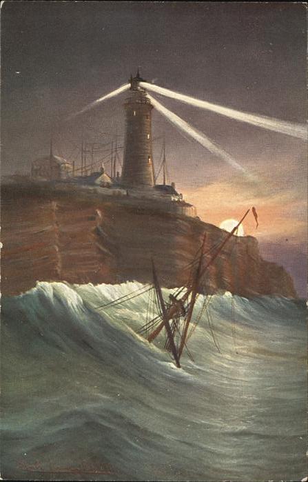 HELGOLAND Insel Schleswig-Holstein Sturm Leuchtturm Schiffsuntergan