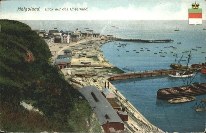 HELGOLAND Insel Schleswig-Holstein Unterland Schiffe Boote