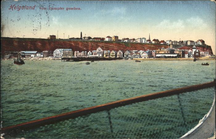 HELGOLAND Insel Schleswig-Holstein Vom Dampfer