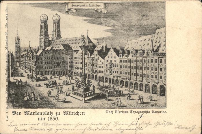 Muenchen Bayern Marienplatz Frauenkirche Denkmal