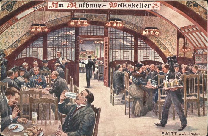 WIEN AT Rathaus Volkskeller Kuenstler Witt Menschen