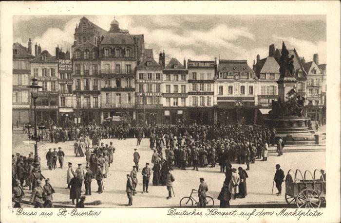 St Quentin Aisne Deutsches Konvent auf dem Marktplatz