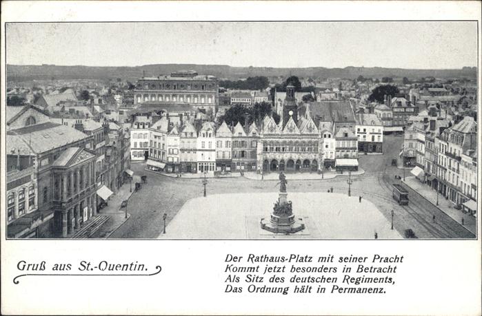 St Quentin Aisne Rathausplatz