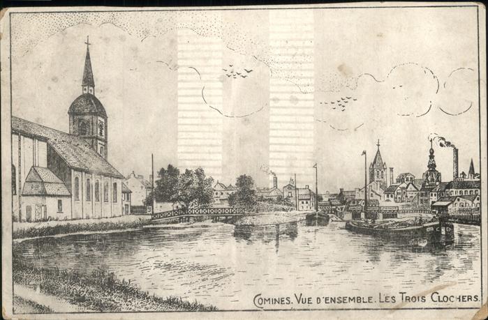 Comines 59 Nord Les Trois Clochers