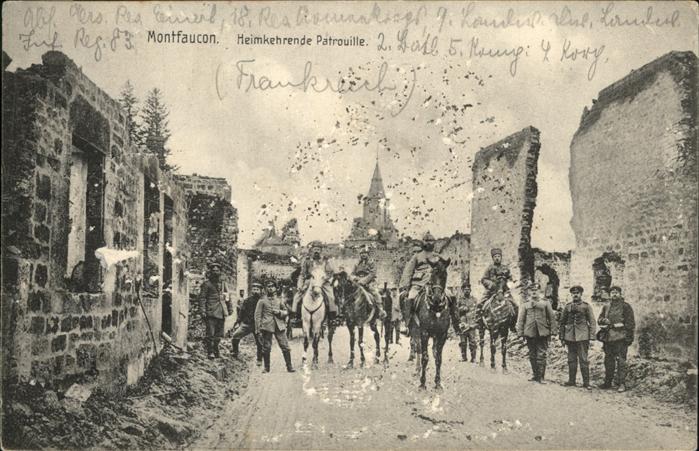 Montfaucon-d Argonne Heimkehrende Patrouille