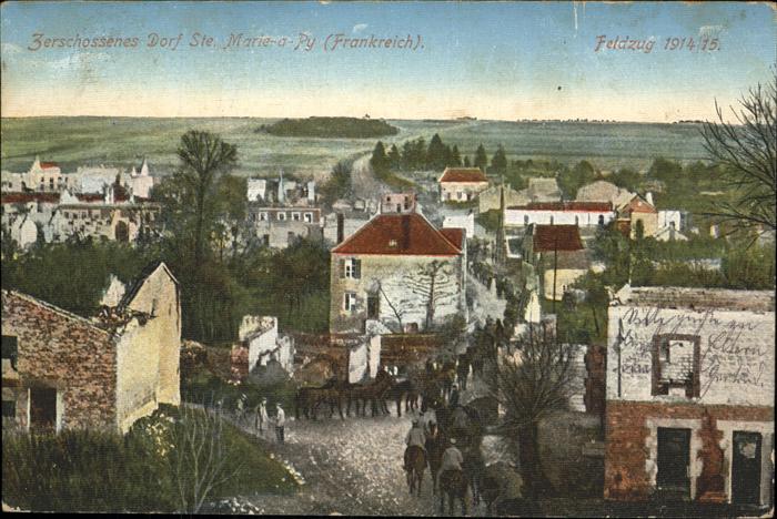 Sainte-Marie-a-Py zerschossenes Dorf