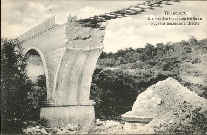 Thiaucourt-Regnieville gesprengte Brücke