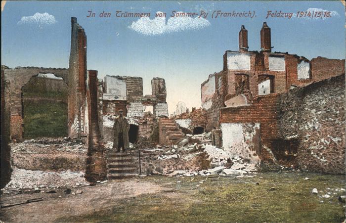Somme-Py-Tahure Trümmer Feldzug