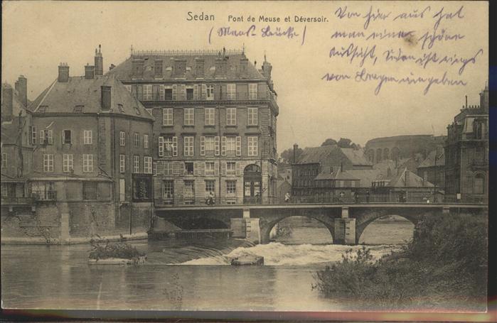 Sedan Ardennes Pont de Meuse Deversoir