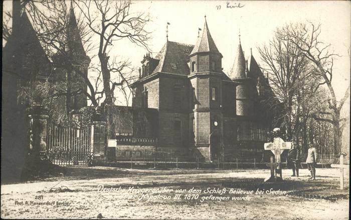 Sedan Ardennes Kriegergräber Schloss Bellevue