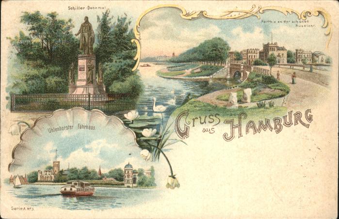 Hamburg Schiller Denkmal Uhlenhorster Fährhaus