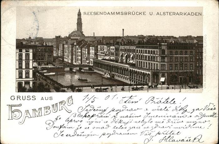 Hamburg Reesendammbrücke Alsterarkaden Brücke
