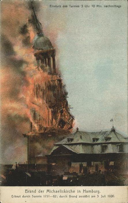 Hamburg Brand der Michaelis Kirche