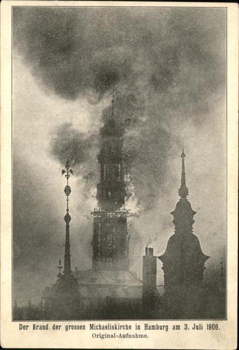 Hamburg Brand der Michaels Kirche