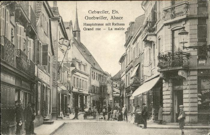 Gebweiler Elsass Hauptstrasse Rathaus