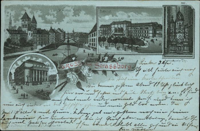 Strasbourg Alsace Astronomische Uhr Theater Bahnhof St Th