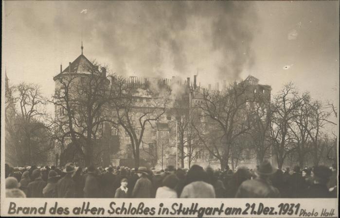 STUTTGART  CITY Brand des alten Schlosses